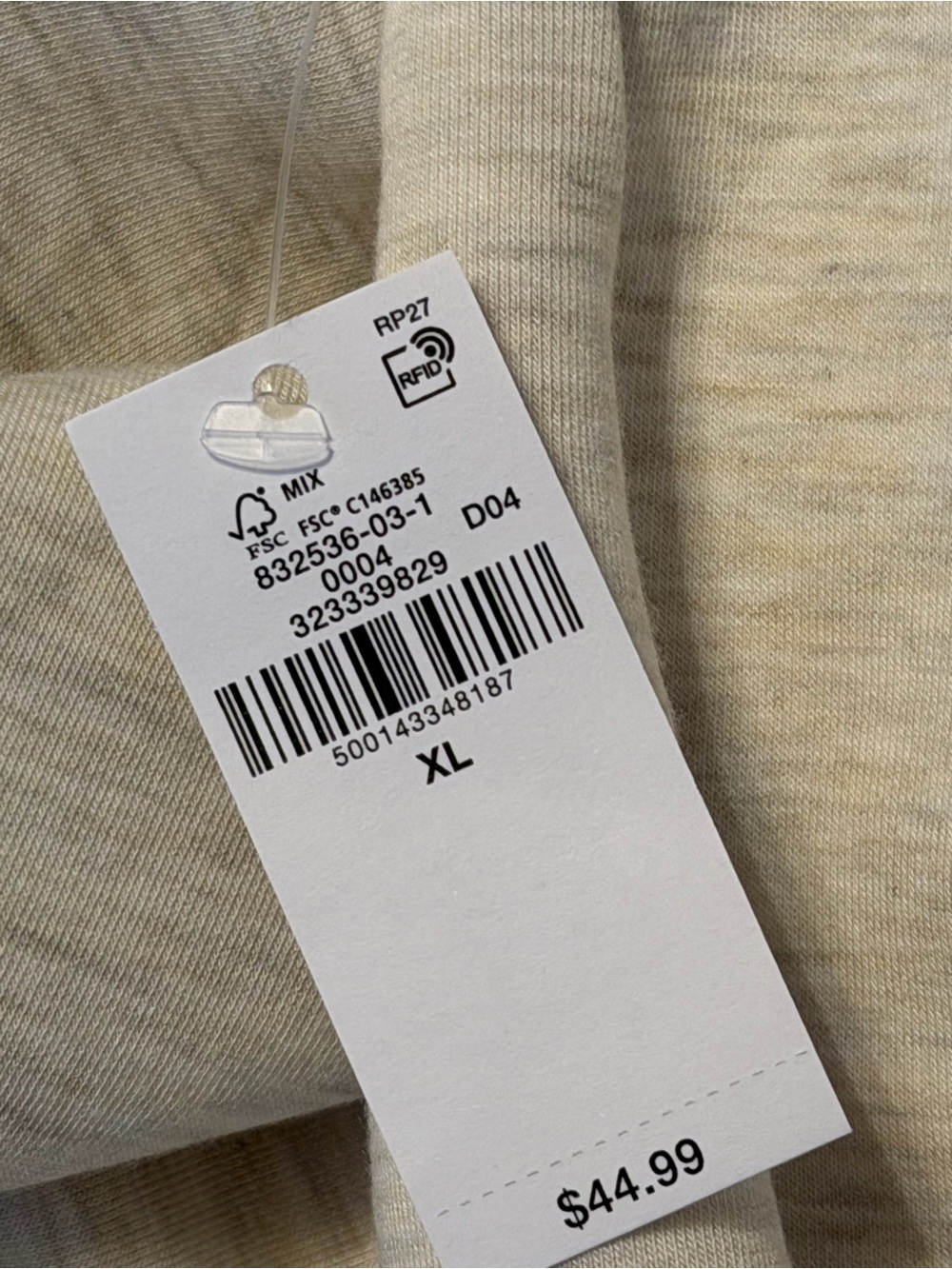 Old Navy Bounce Fleece Twist Front Sweatshirt in oatmeal heather new with tag XL - Picture 10 of 10